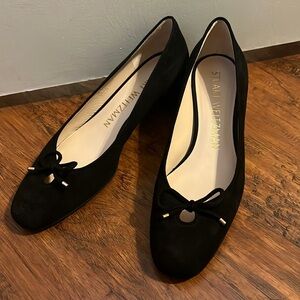 Stuart Weitzman Gabby 45 Pumps in Black Suede